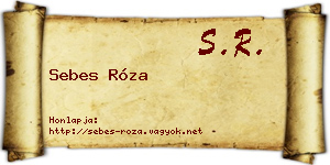 Sebes Róza névjegykártya